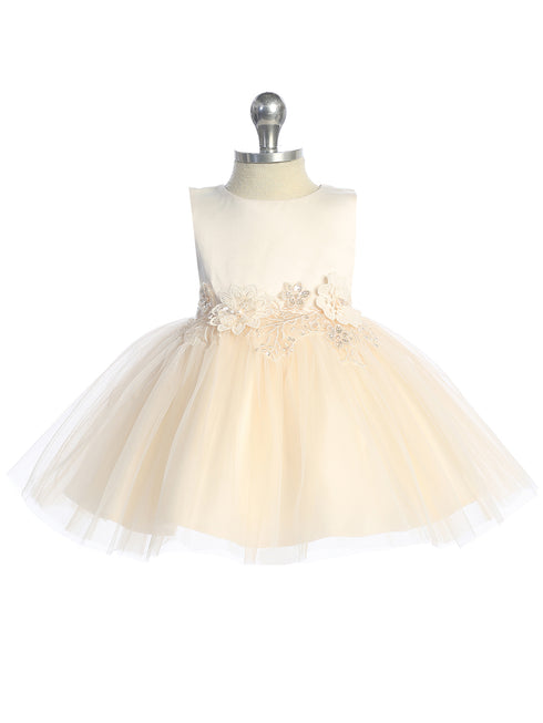 Baby Girls Tulle Charming Flower Girl Dress 0M-24M